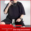 Men's Hong Kong Style Heavyweight Waffle T-shirt and Five-Point Pants Casual Sportswear Set