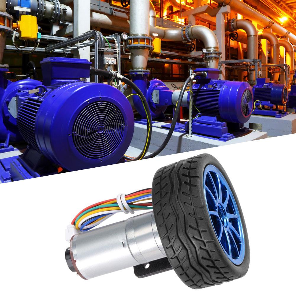 DIY Encoder Gear Motor with Mounting Bracket 65mm Wheel Kit for Smart Car Robot DC6V