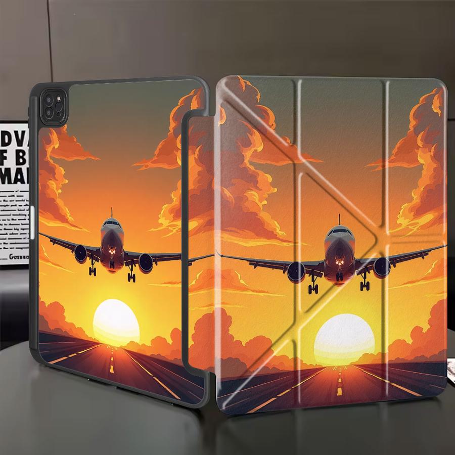 

The Plane Returning At Sunset Tablet Case For iPad Mini 6 7 Pro 2025 Air 4 5 M3 M2 1 2 M4 11inch Pro 11th 10th 9th 8th 7th iPad Mini 7 8.3
