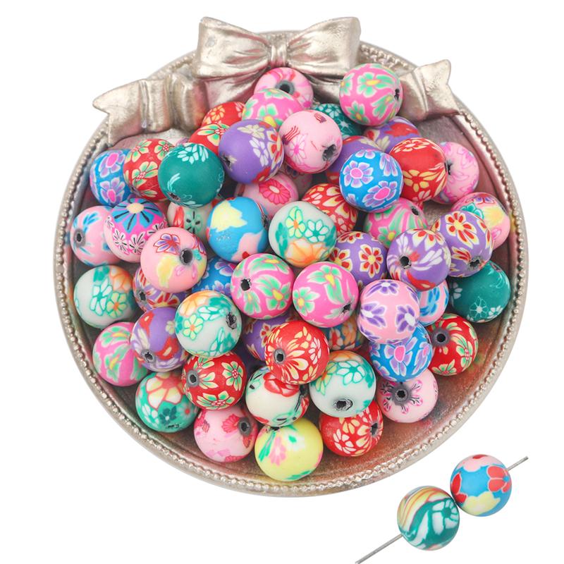 20/30 Stück weicher, farbiger Ton, lose Perlen für DIY-Halskette, Armband, Ohrringe, Schmuckherstellung, Bastelzubehör