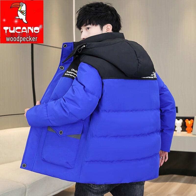 Woodpecker Men's 2025 Hooded Winter Jacket - Thick Cotton-Padded & Warm