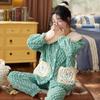 Coral Fleece Pajamas Women's Autumn and Winter New Women's Long Sleeve Plush Cute Cartoon Flannel Home Clothes