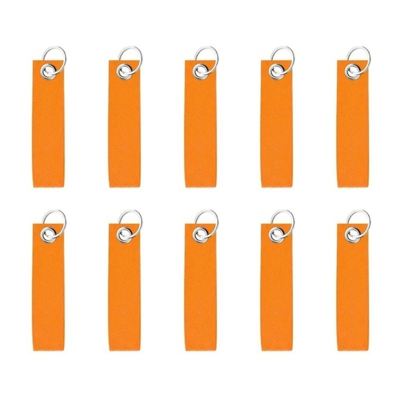 10 st Färgrika Tomma Filtnyckelringar med Stark Filt och Metallringar för Personliga Nyckelringstillbehör