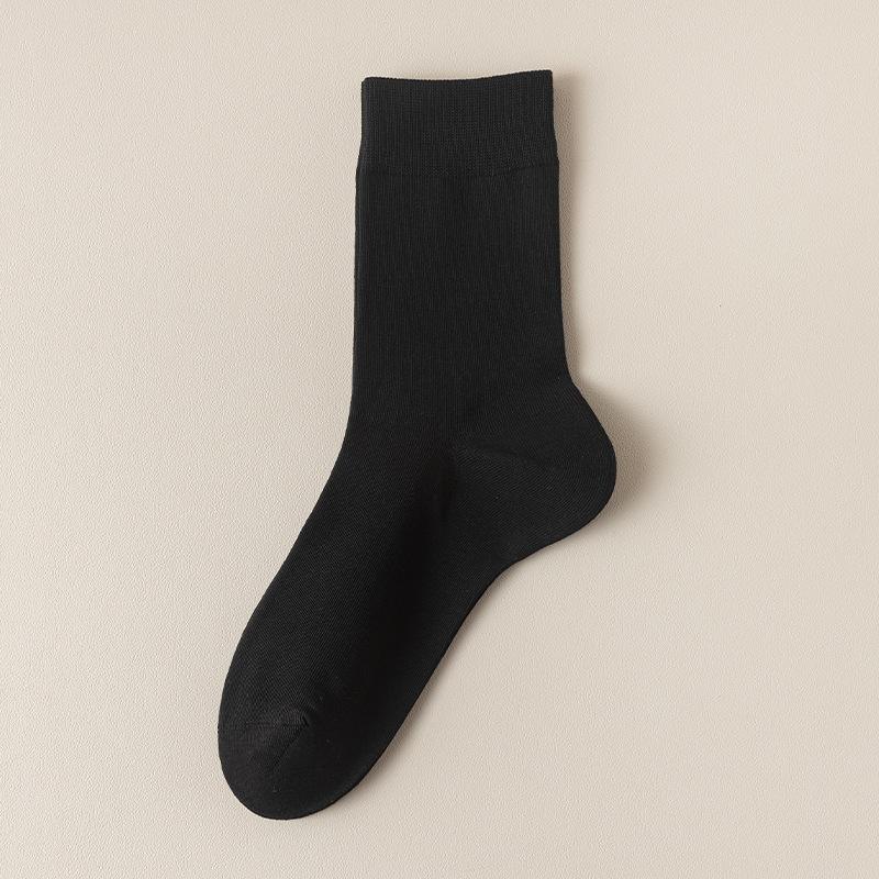 Socks Men's Cotton Anti Crack Socks Boneless Sewn Solid Colour Antibacterial Breathable Odour Resistant Anti Pilling Loose Men's Socks