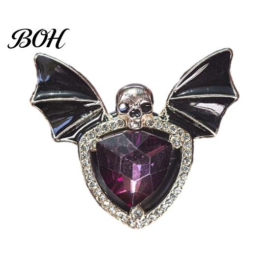 Car Accessories for Men Women Halloween Air Vent Clip, Metallic Skull Bat Freshener Fragrance Ornament Charm, Cool Auto Aroma Diffuser Gothic