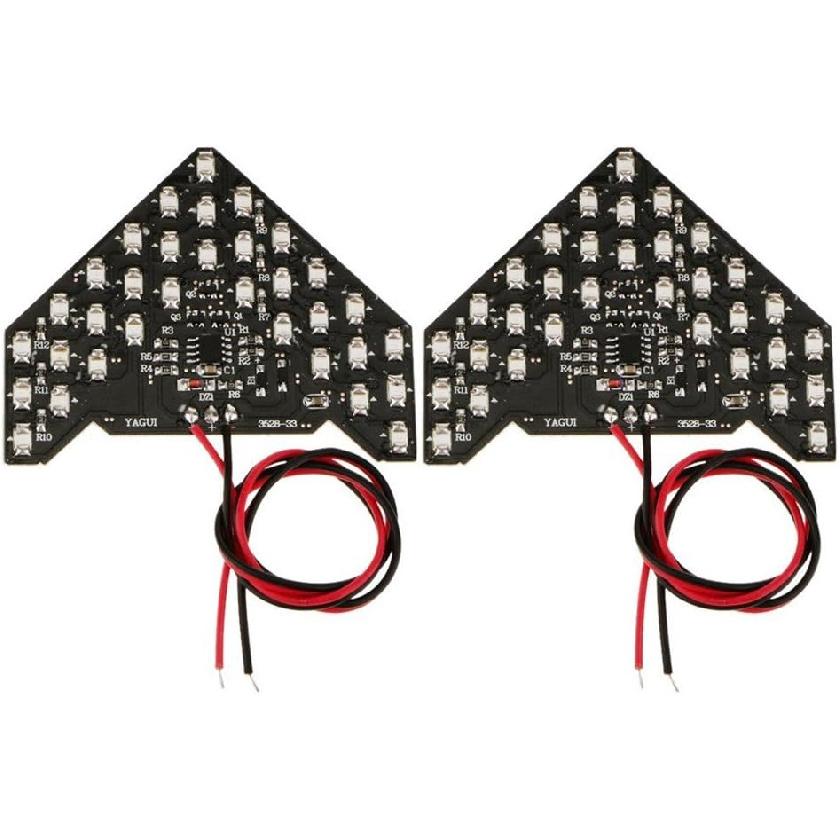 2PCS/Lot!! 33 SMD Sequential Led Lights Arrows Lamp Indicator Safe led Panels Car Side Mirror Turn Signal 33 LED (Blue)