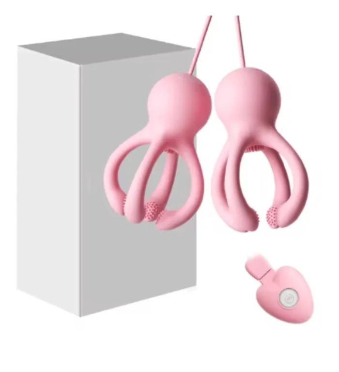 Electric Nipple Vibrator Female Breast Massage Nipple Clip Enhancer Nipple Sucking Stimulator Female Masturbator Adult Products