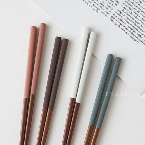 H-0650 Dishwasher-Safe Chopsticks, Set of 4, 23cm, Antibacterial, Made In Japan, Wooden Chopsticks, Stylish, Cute, Scandinavian Style, Perfect for Gue