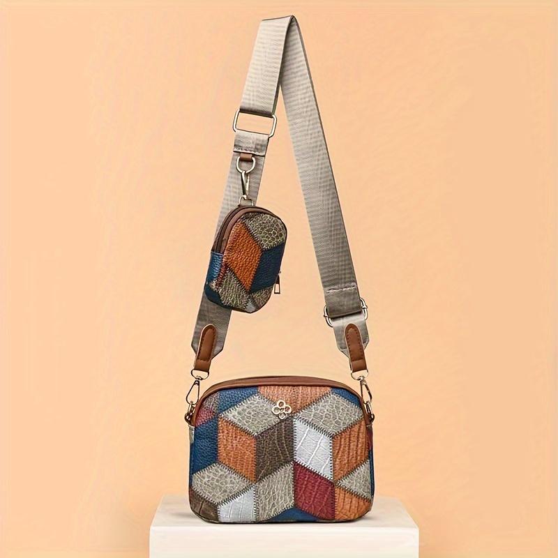 Сумка через плечо с ромбическим узором — фото 5