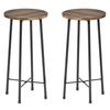 VECELO Counter Stools (Set of 2) - Round Counter Chairs, Bar Chairs, High Stools for Kitchen and Breakfast, 30cm Wide X 30cm Deep X 60cm High, Easy As