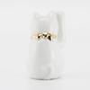Seto ware white with right paw in approximately 5cm in diameter and 9cm in mini good luck made in Maneki-neko (beckoning cat) figurine, gold, height,