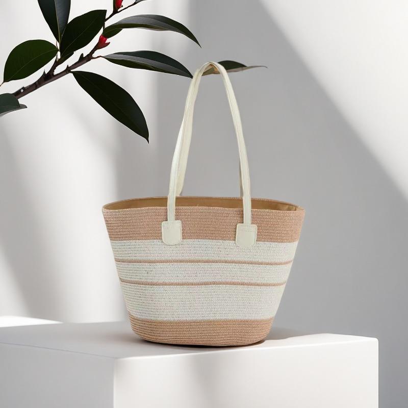 Strohtasche Damen Sommerwind neu Strand Meerseite Outdoor Urlaub Großraum Schultertasche