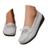 Ladies Slip Leather Loafers Classic Solid Color Flat Casual Shoes Cute Womens Shoes Casual