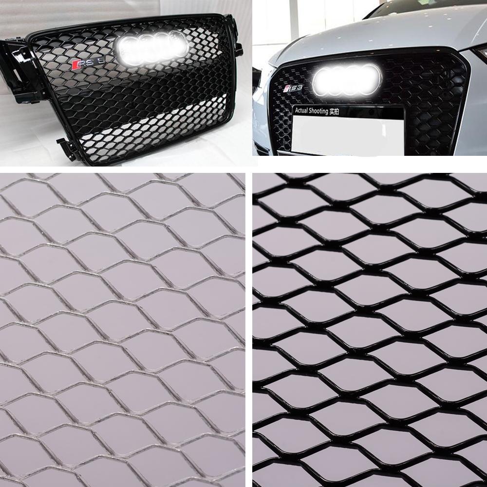 DIY Racing Grills Universal Fit for Car Cuttable Front Bumper Honey Comb Vent Grille Mesh Sheet 100cmx33cm