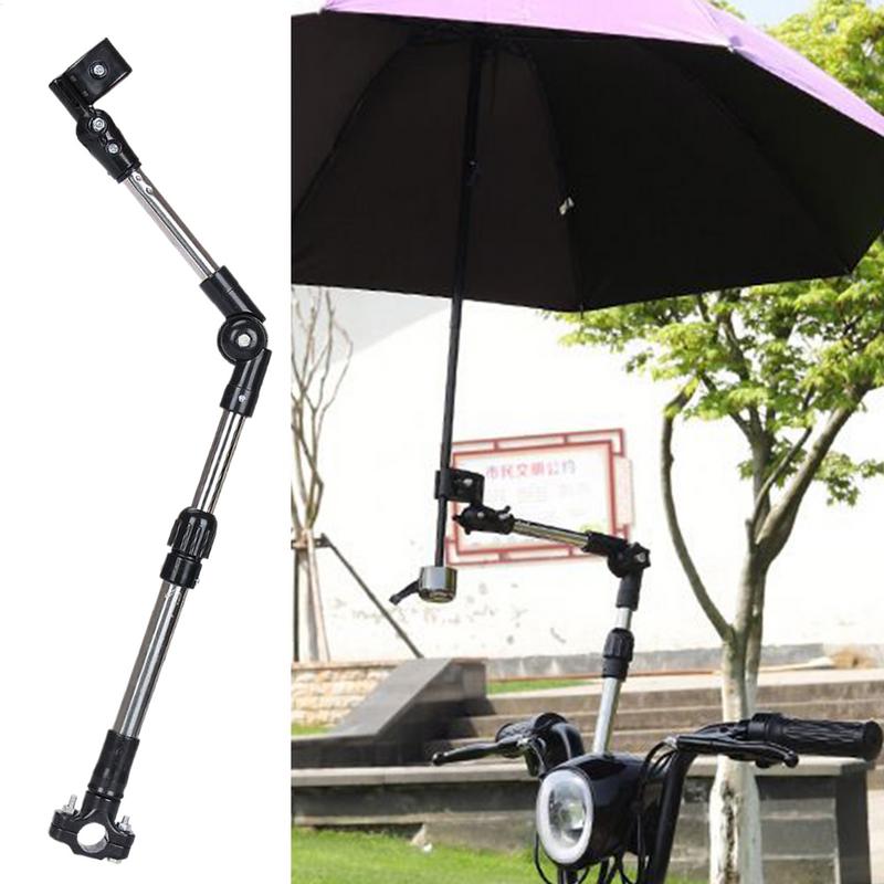 Umbrella Stand Bikes Wheelchair Stroller Umbrella Frame Stand Compact Windproof Outdoor Cycling Accessories for Various Weather