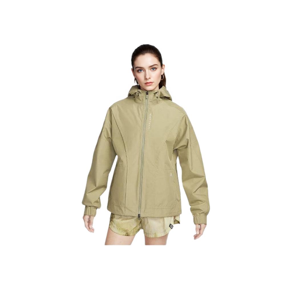 Nike Trail Gore-Tex Infinium Embroidered Logo Hooded Jacket Women Jacket Olive FB7642-276