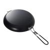 Portable Non-Stick Iron Frying Pan for Outdoor Camping and BBQ