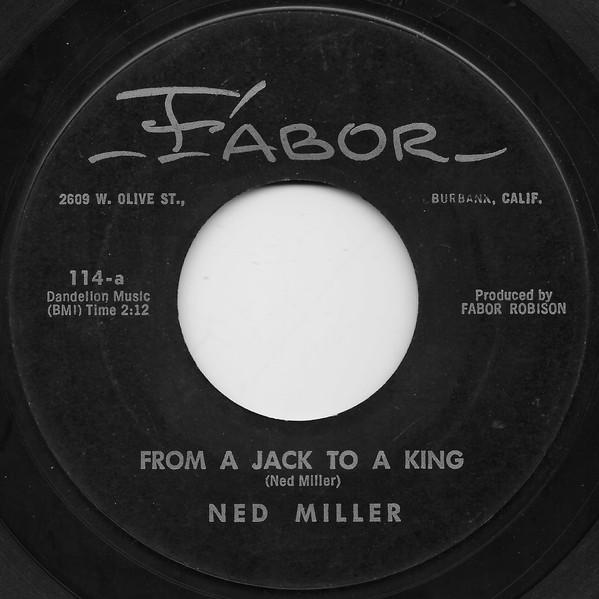 

7inch Record NED MILLER - From A Jack To A King 114 Fabor 1962 US Rock Used