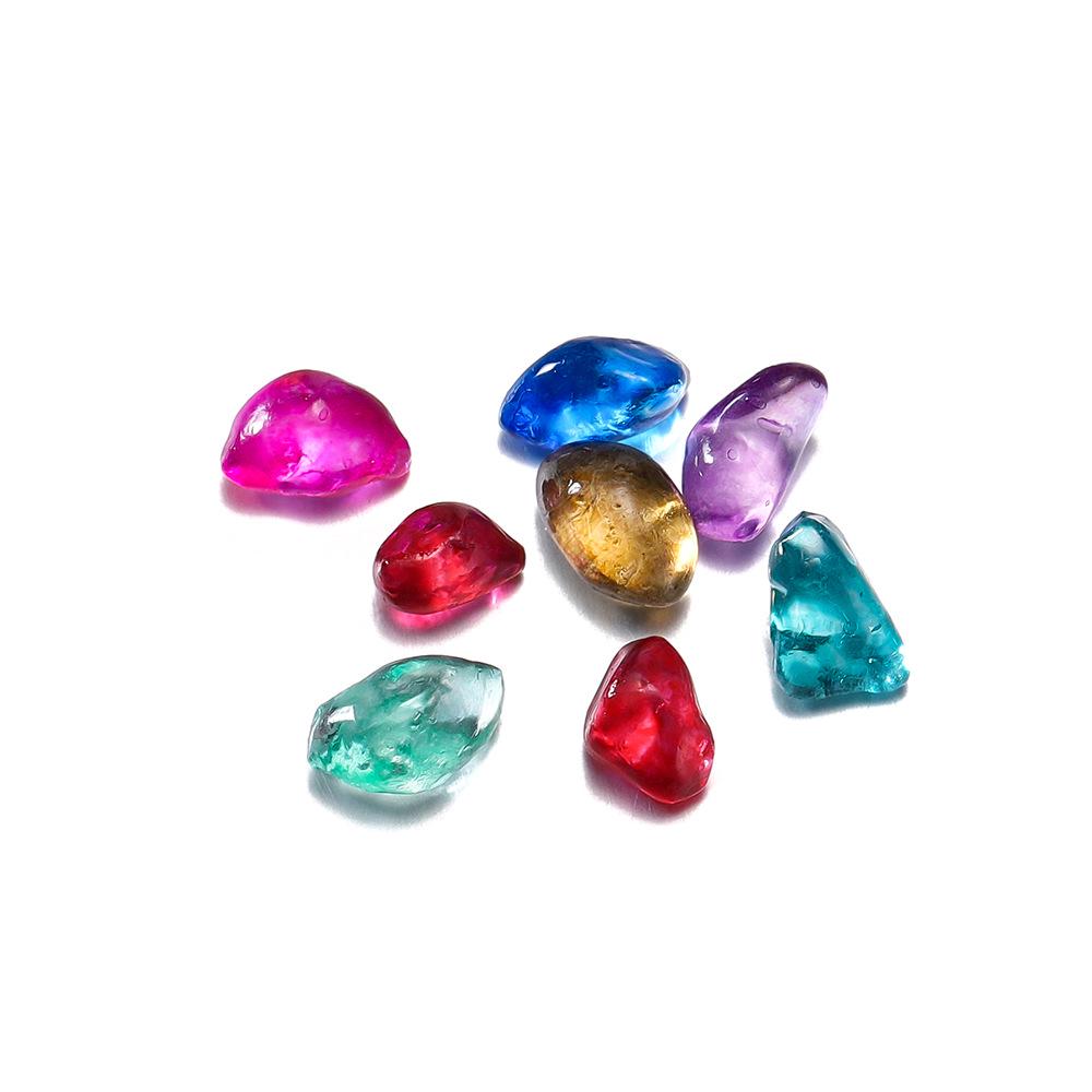 Colored Glass Crushed Stone for DIY Jewelry, Fish Tank Decoration, Landscaping, and Epoxy Crafts (3-8mm)