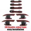For Toyota Highlander XU70 Kluger 2020-2022 2023 Hybrid Carbon Car Side Door Handle Cover Door Bowl Trim Stickers Accessories