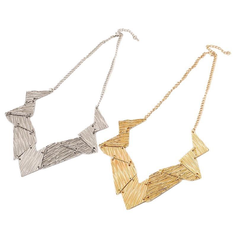 Vintage Geometric Chain Necklace For Ladies With Gold Silver Finish Spring 2025