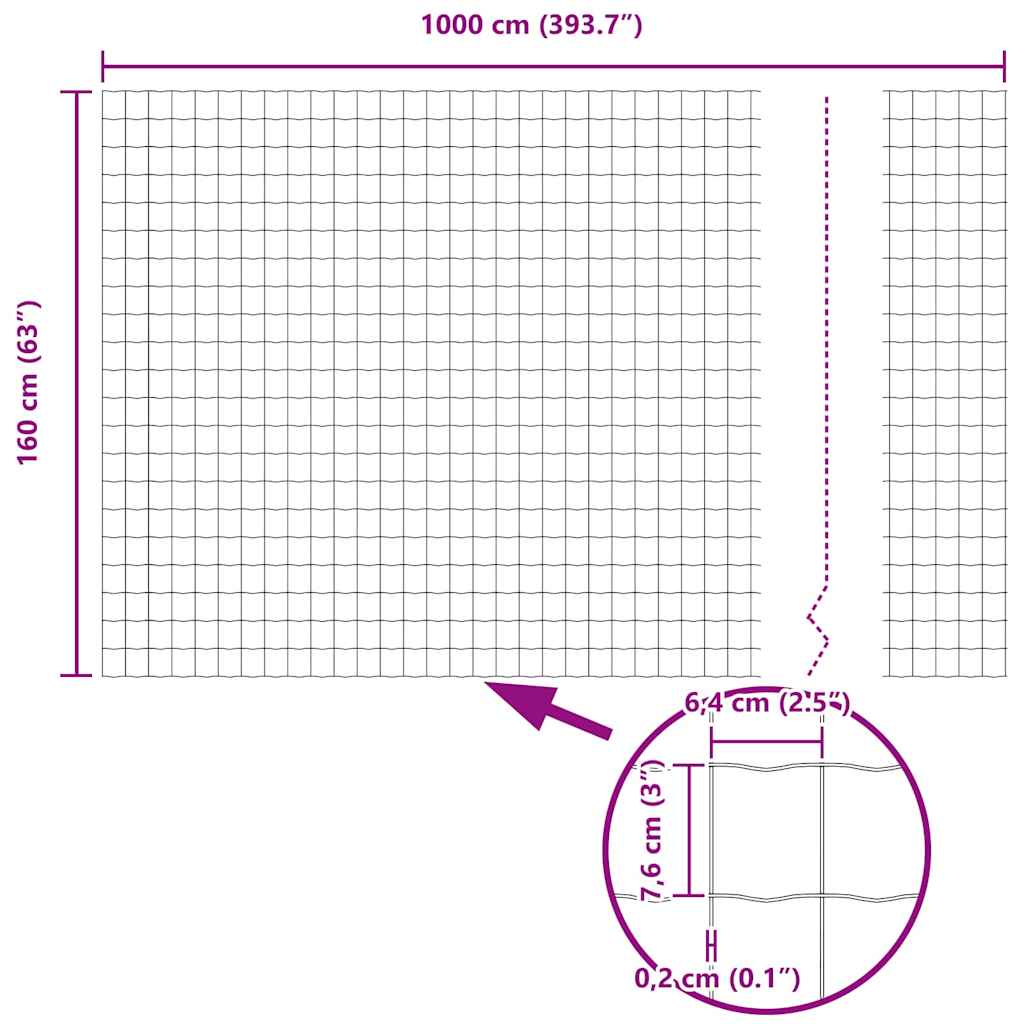 Euro Fence Green 1.6 X 10 M PVC Coated Iron
