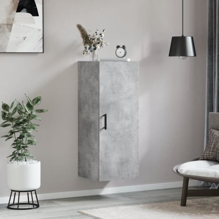 VidaXL Armoire murale gris béton 34,5x34x90 cm 828864