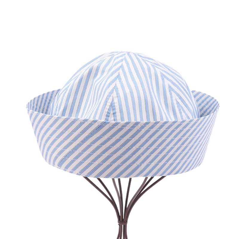 Korean Striped Sailor Hat Lovely Sweet Turn-Up Brim Dome Cap Versatile Cap Girly French Hats Cosplay Party Supplies