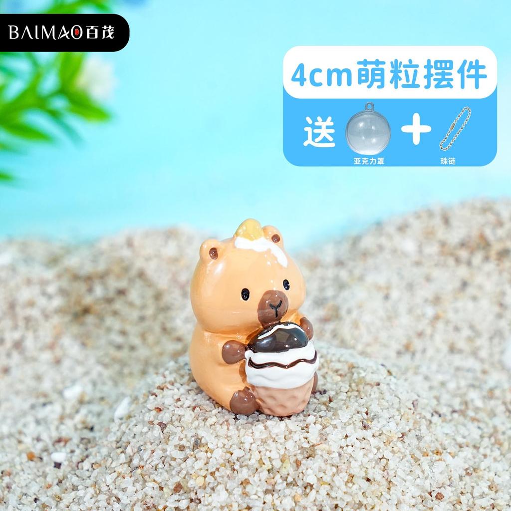 Original Q Cute Capybara Series Keychain Creative Cartoon Resin Pendant DIY Surprise Egg Pendant