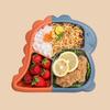 Adorable Dinosaur Children's Dining Set: Durable Plate, Spoon, Fork, and Bowl