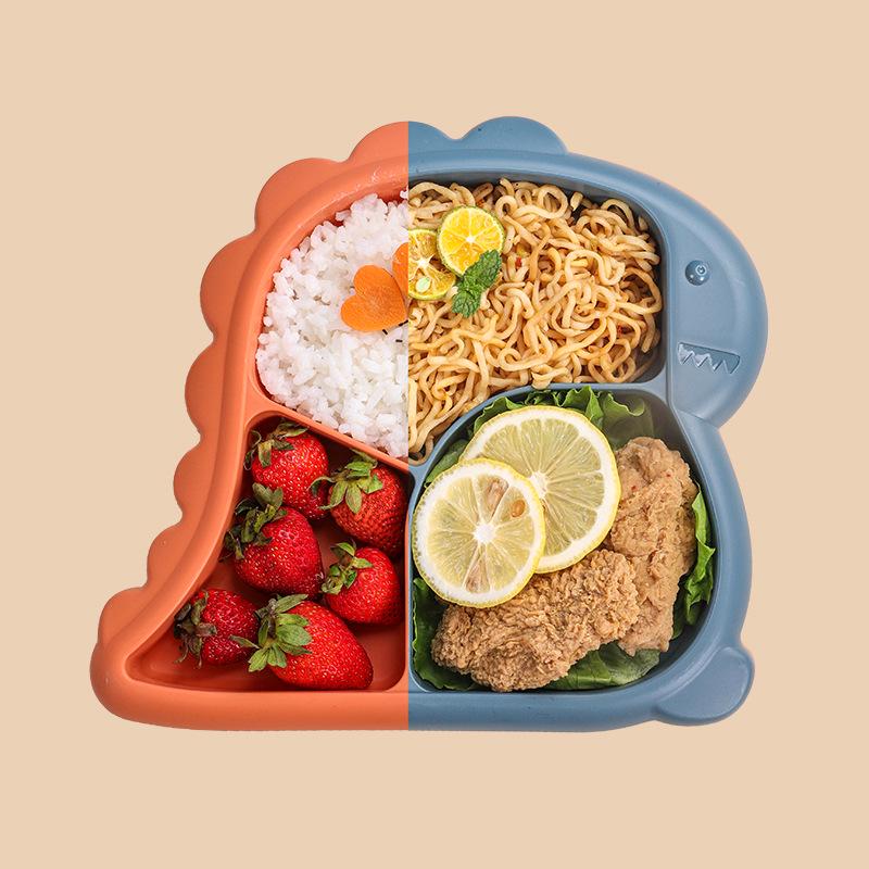 Adorable Dinosaur Children's Dining Set: Durable Plate, Spoon, Fork, and Bowl