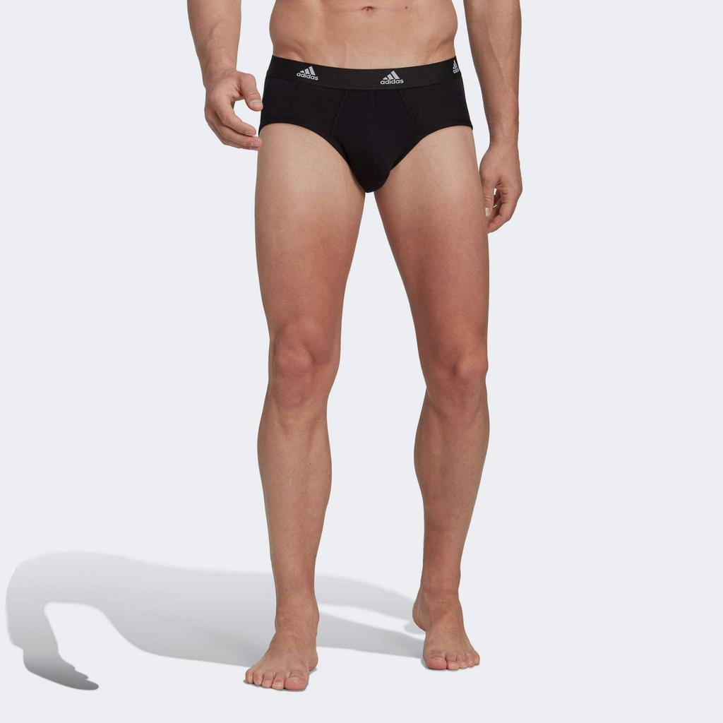 adidas Active Flex Letter Logo Print Triangle Underwear 3-Pack Men Underwear Black GB0807