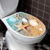 Creative 3D Beach Seashells Bathroom Toilet Stickers, Home Self-adhesive Waterproof Decoration Wall Stickersfor Toilet