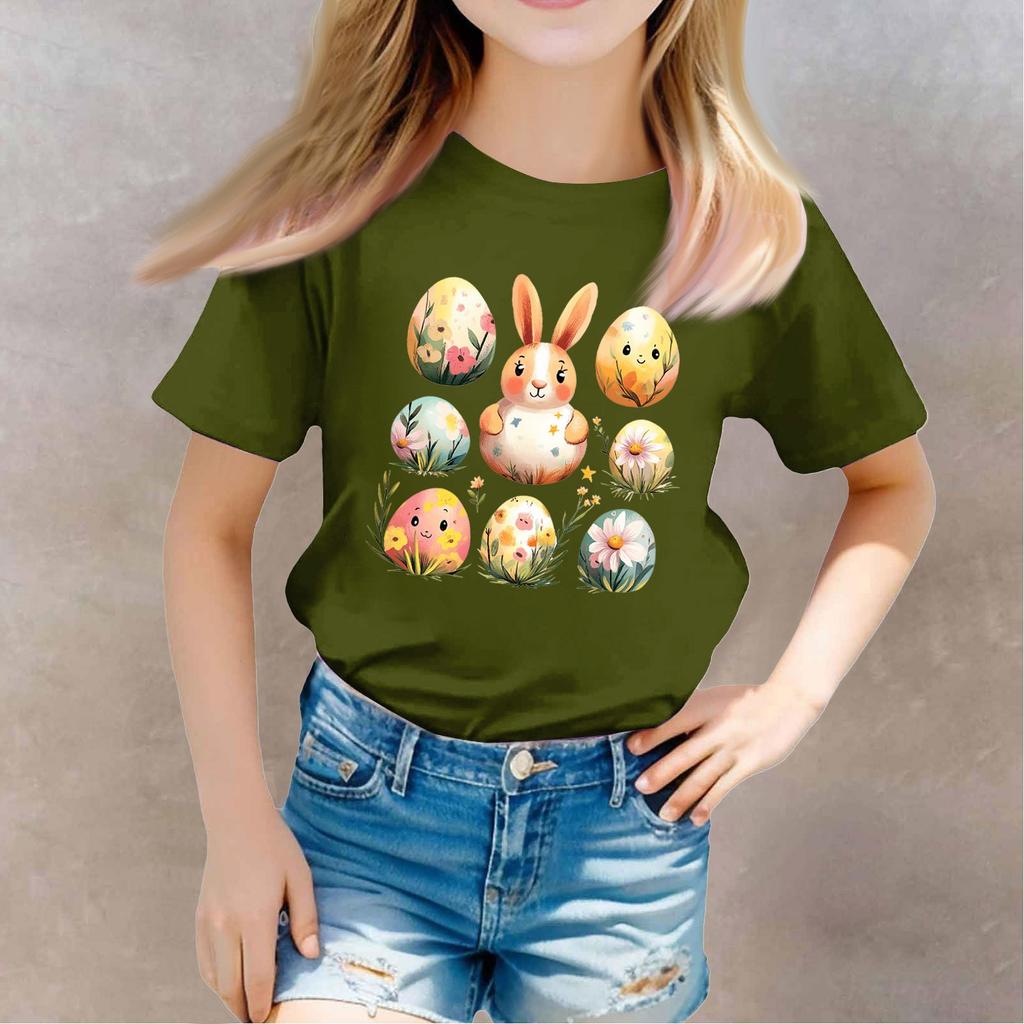 Toddler Girl Boy T-Shirts Kids Top Boys And Girls Printed Short Sleeved T-shirt