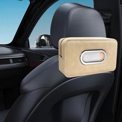 Porte-boîte à mouchoirs de voiture Porte-étui à mouchoirs Distributeur de serviettes en cuir PU Porte-serviettes Distributeur de mouchoirs en papier Support Sièges de voiture