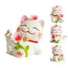 Lucky Cat Micro Landscape Decoration Resin Lucky Cat Figurine Statue Home Decor For Welcoming Fortune Good Luck