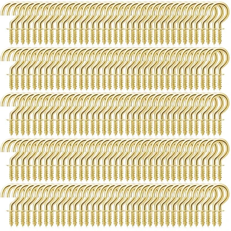 300/10Pcs Mini Screw Hook Multifunctional Wall MountIron Screw-in Hanging Plants Holder Ceiling Hooks Cabinet Keys Cup Hanger