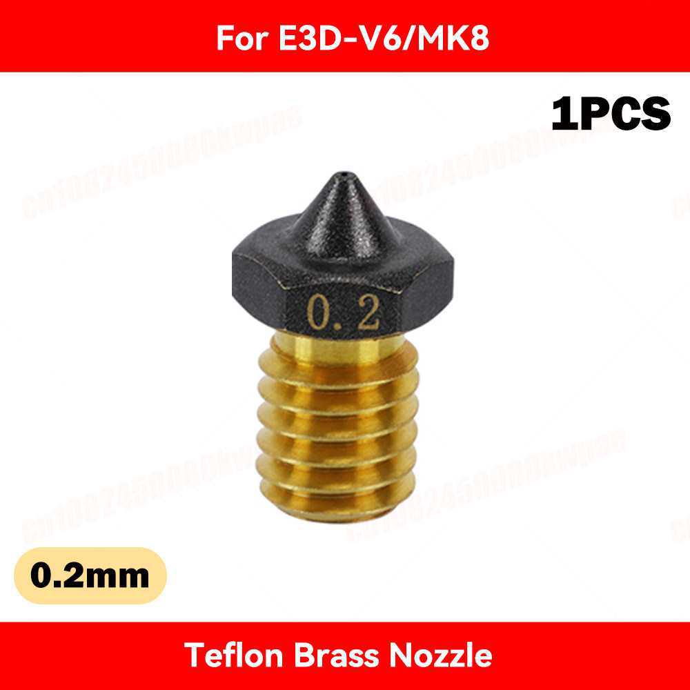 E3D V6 3D Printer High Flow Brass Nozzle, Hardened Steel Copper-Plated CHT Extruder Head, Clearance Sale.