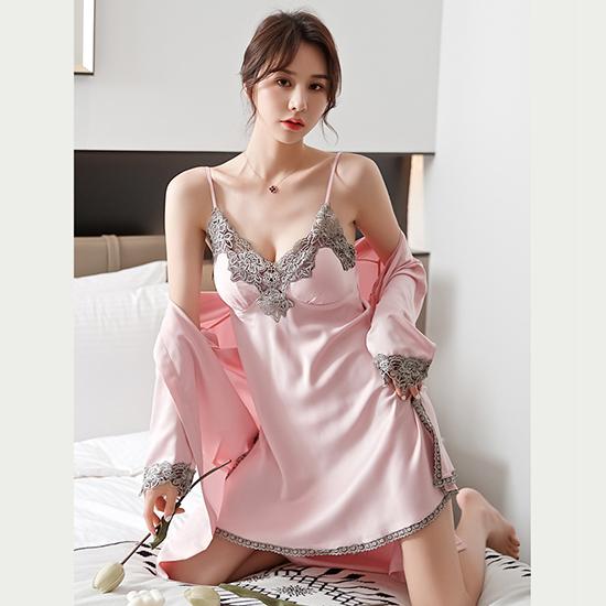 Spring and Summer Sleepwear Five Piece Set Sexy Home Sleepwear European and American Lingerie Sexy Lace Sleepwear