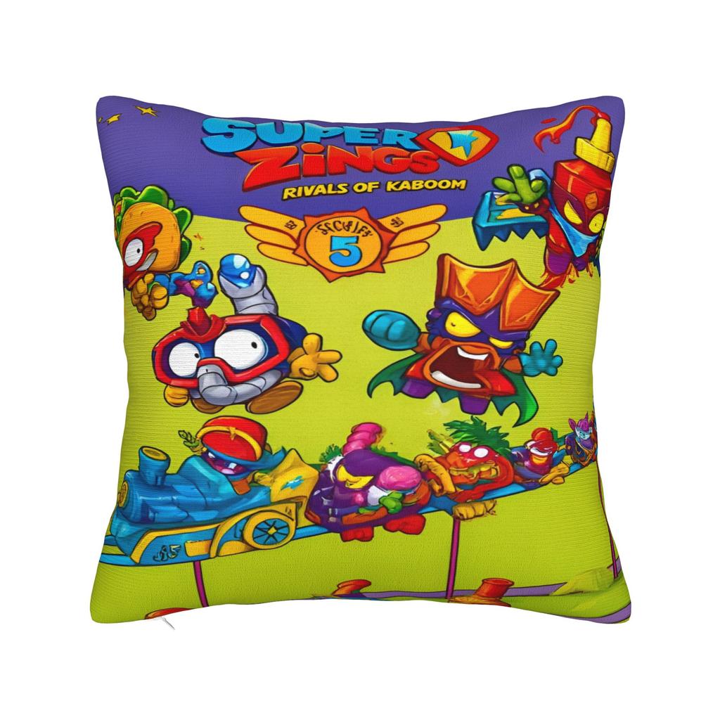 SuperThings Cartoon Square Pillow Cases Kazoom Power Kindergarten Cushion Covers Awesome Decorative Pillowcase for Sofa cm