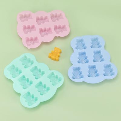 3D Lovely Bear Cake Mold DIY Birthday Party Cake Decorating Tools Animal Cookie Silicone Mould for Making Candy and Chocolate