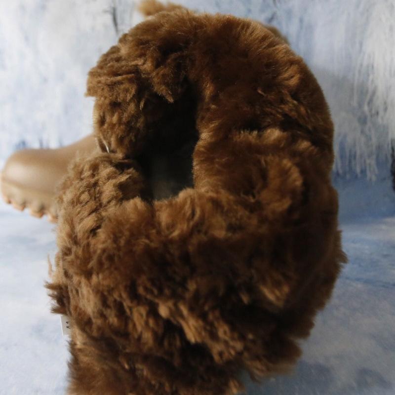 Winter fur integrated snow boots thickened warm wool cold-proof outdoor waterproof and non-slip cotton shoes 40 cotton boots
