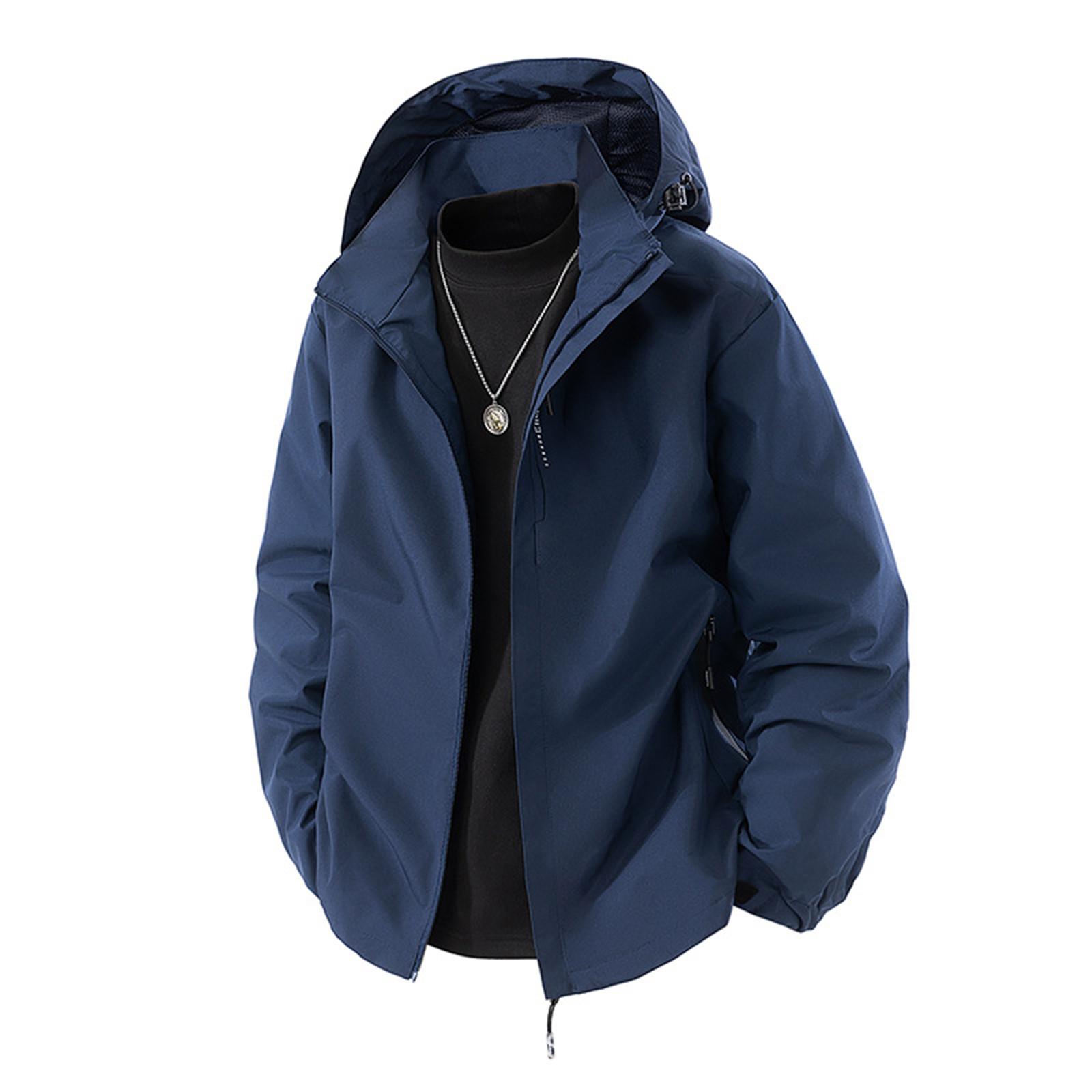 

Мужская однотонная куртка Мужская повседневная спортивная уличная альпинистская водонепроницаемая куртка M