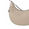 Tory Burch T Monogram Crescent Embossed Pattern Zip Closure Leather Shoulder Tote Bag Women Bags Gray 158514-202