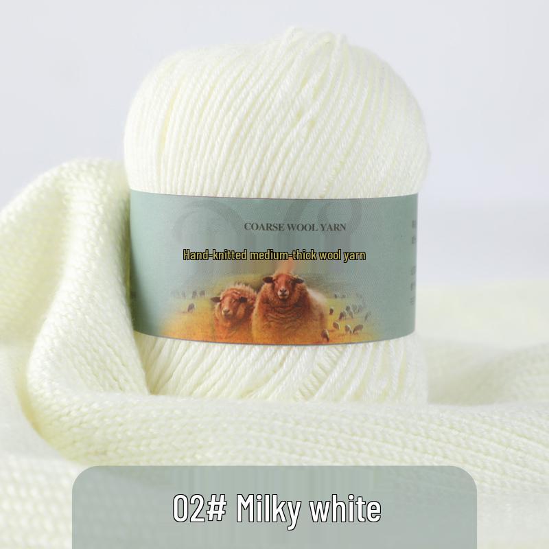 Medium-Thick Hand-Knitted Baby Cashmere Wool Yarn for DIY Scarves and Sweaters