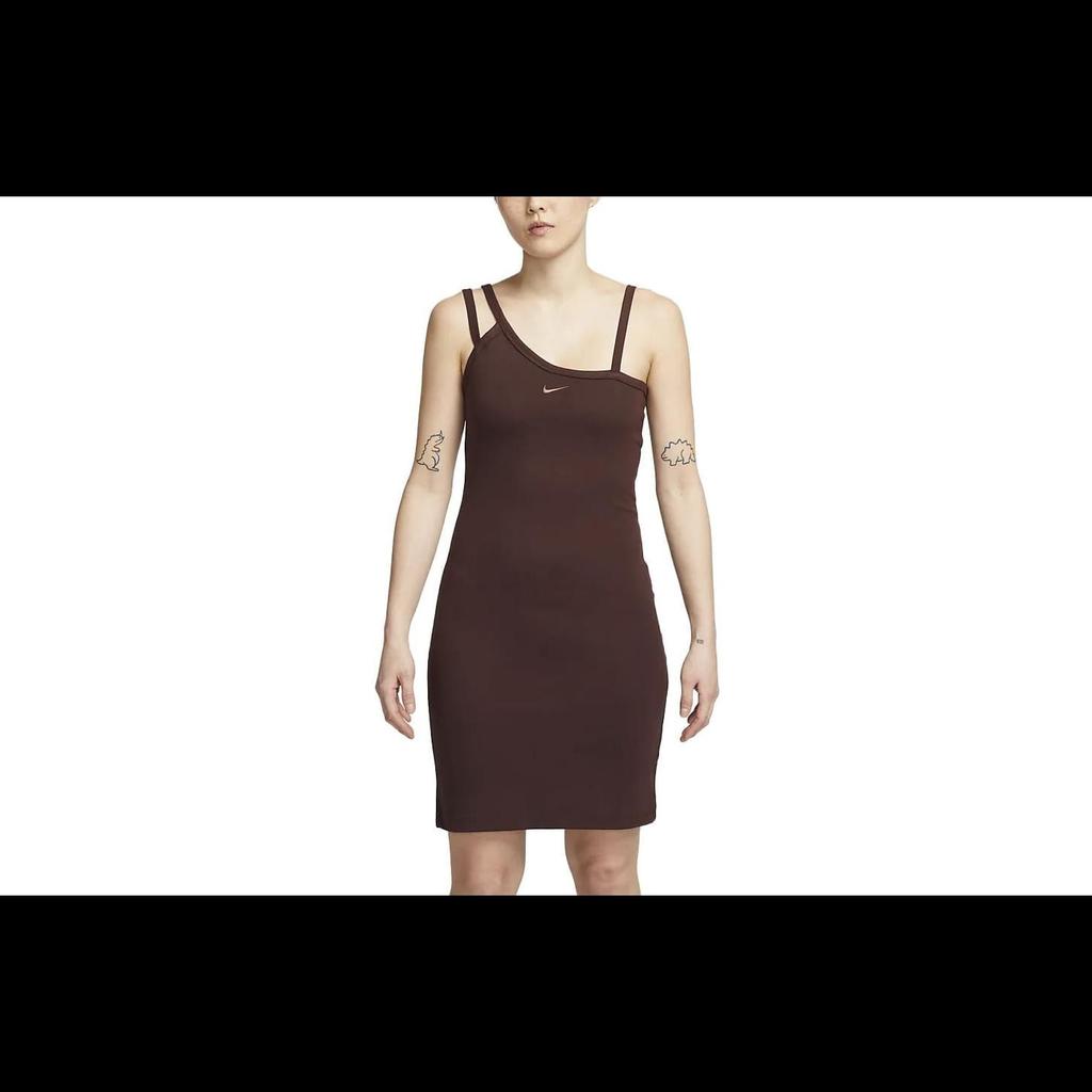 Nike Slip Dresses Women's Brown Moderate Short DV7935-227