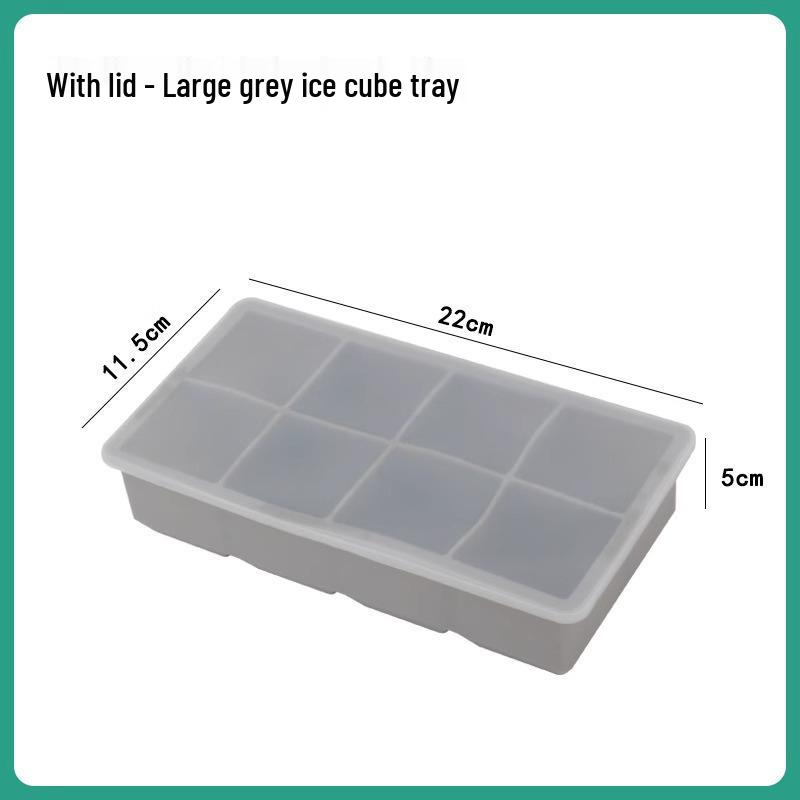 Silicone Ice Tray for Homemade Ice Cubes and Ice Cream - Food Grade, Large Capacity.