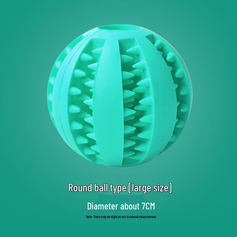 Dog Boredom Buster: Bite-Resistant Rubber Molar Ball for Teeth Cleaning - Small, Medium & Large Puppies