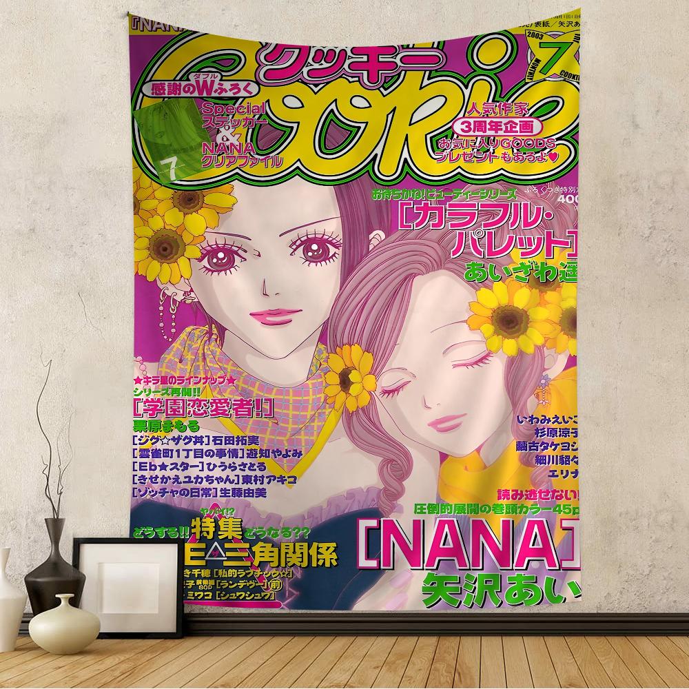 NANA Anime Manga Tapestry Iconic Band Characters Manga Print Wall Hanging Ideal for Bedroom Decor Anime Music Fans