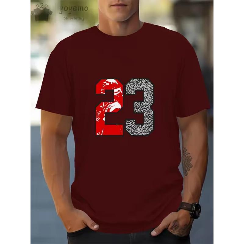 Sommar 3D-tryck Kläder Herr Grafiska T-shirts Herr Sommarkläder Oversized T-shirt Man Kortärmad T-shirt 23 Randig Design Jersey Toppar